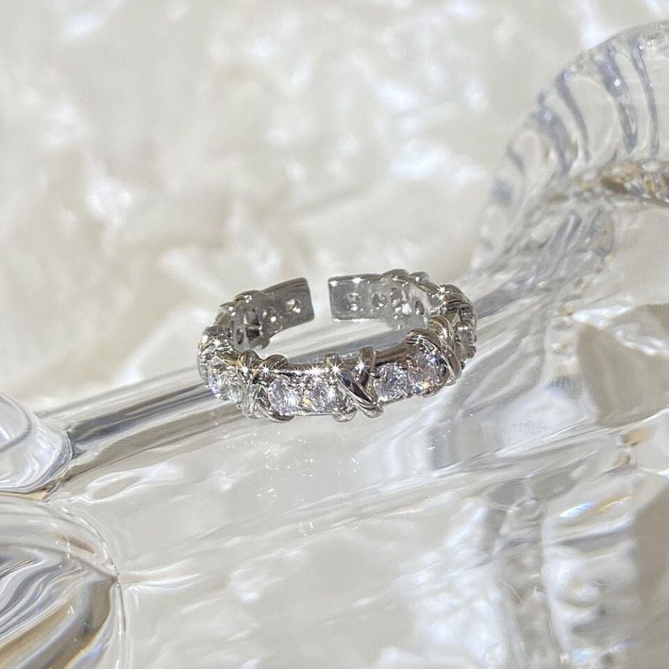 Steel X Ring (Adjustable) // RING-643