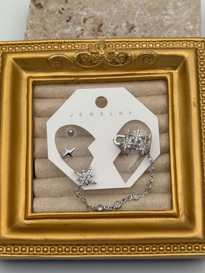 EARCUFF Kıkırdak Set Küpe // EAR-784