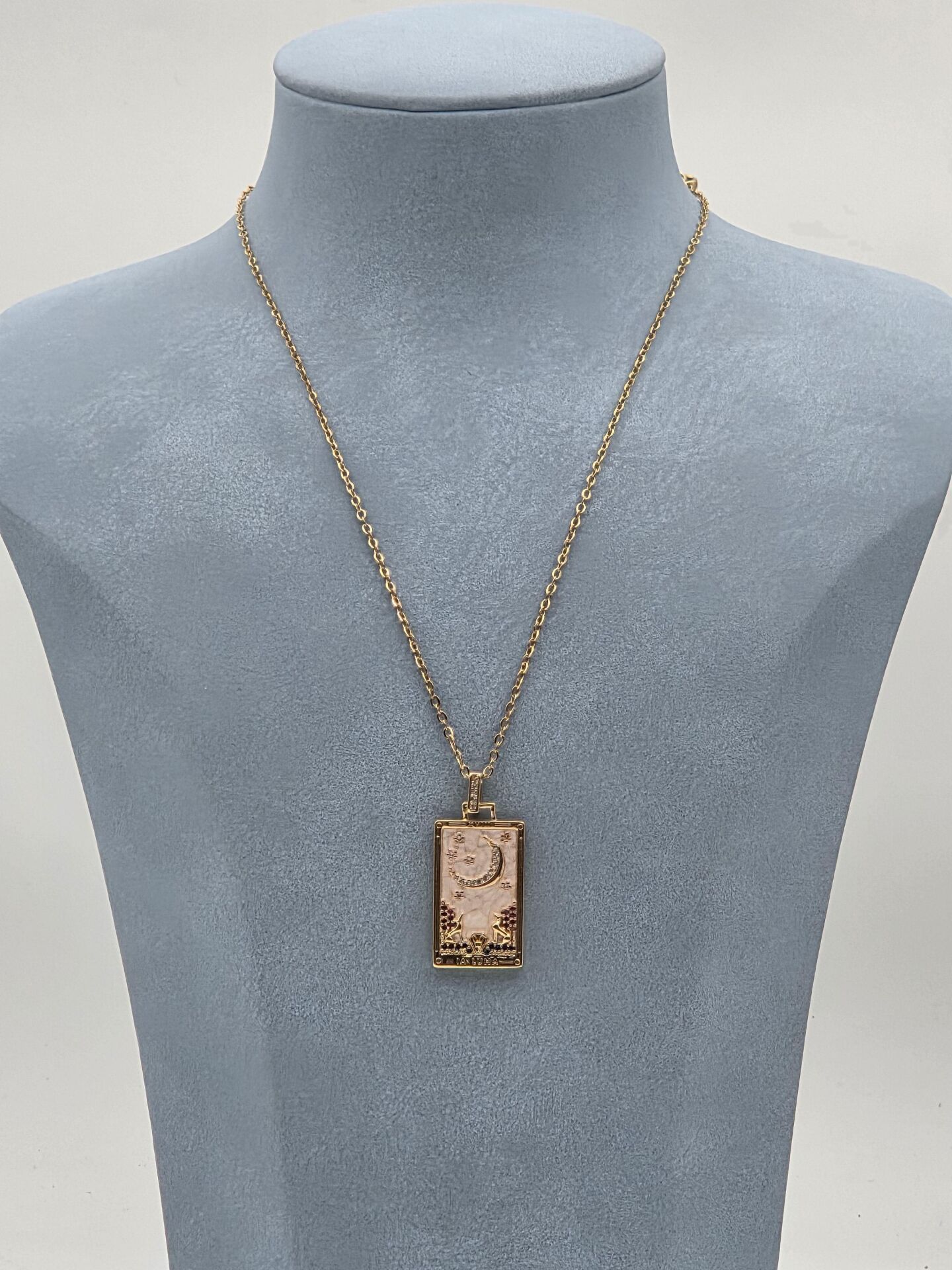 Çelik Tarot Kolye 45cm // KOLYE-6018