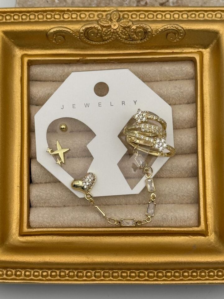 EARCUFF Kıkırdak Set Küpe // EAR-785