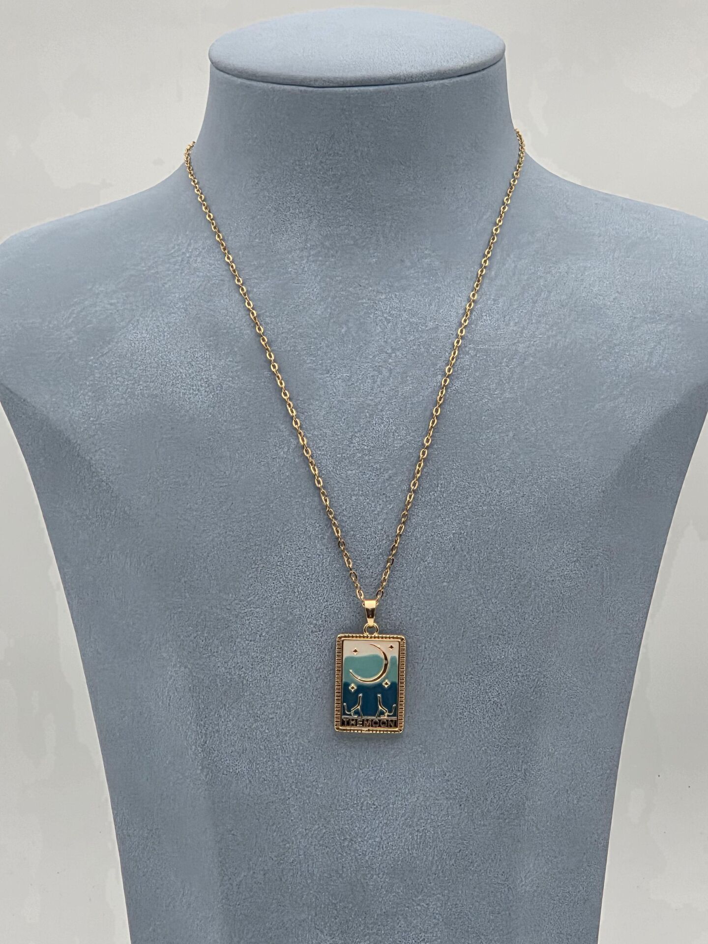 Tarot-Halskette aus Stahl, 45 cm // NECKLACE-6019