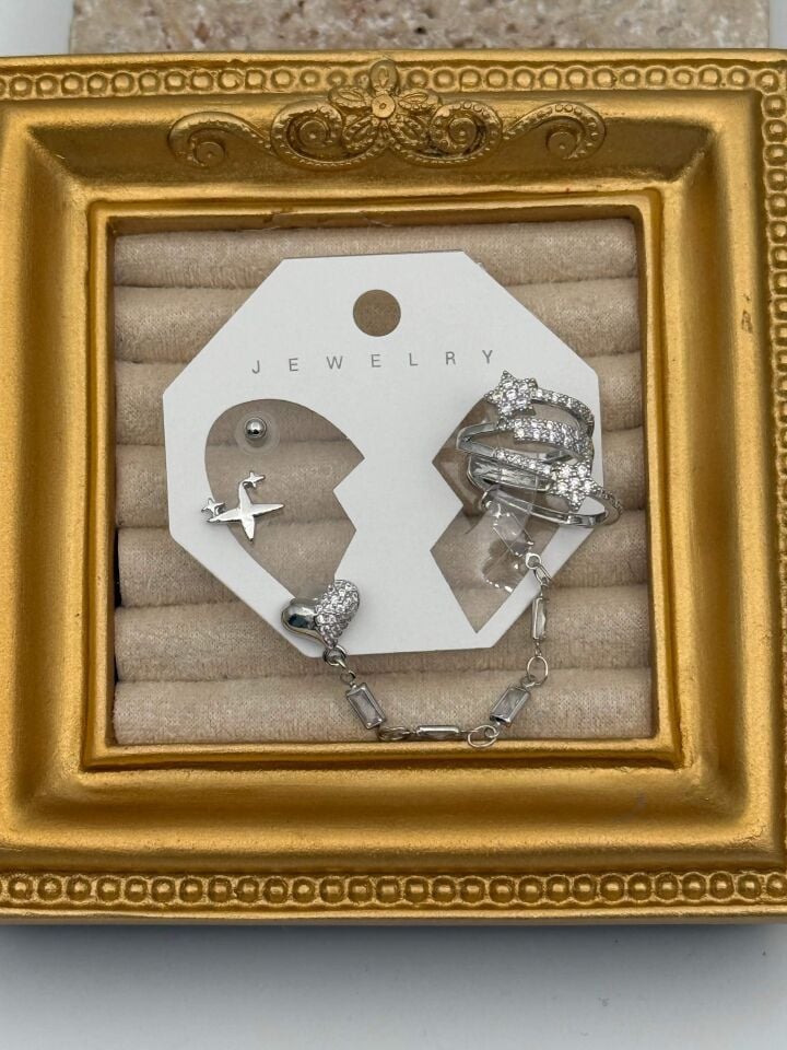 EARCUFF Kıkırdak Set Küpe // EAR-786