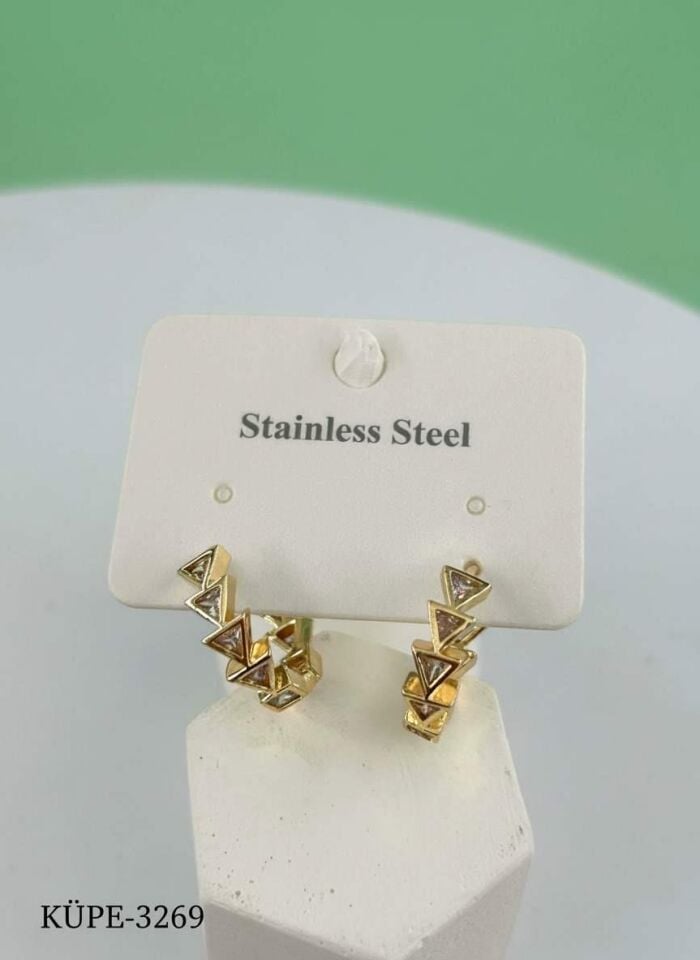 Çelik 14K Küpe// KÜPE-3269