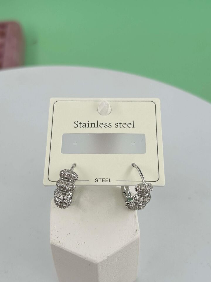 Steel Silver Earring // EARRING-3270