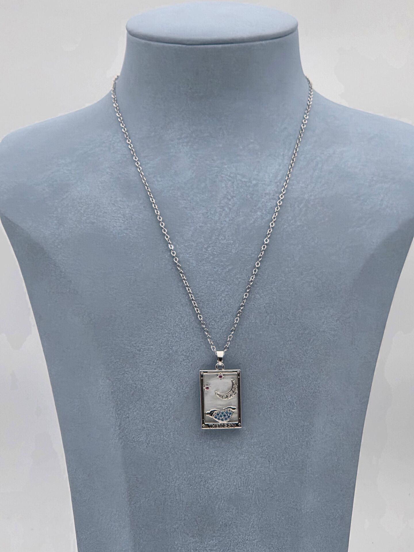 Stahl-Tarot-Halskette 45cm // NECKLACE-6022