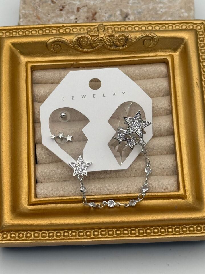 EARCUFF Kıkırdak Set Küpe // EAR-789