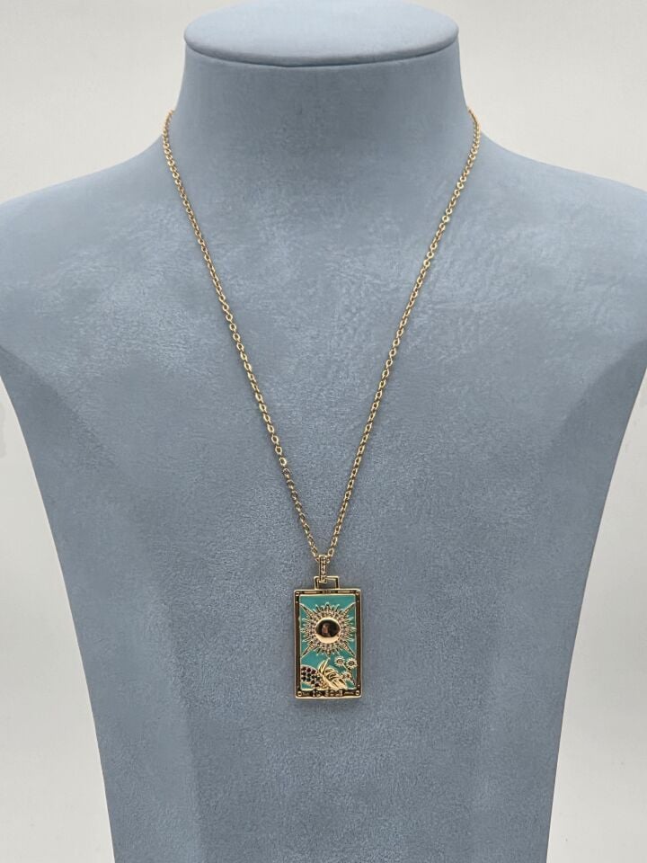 Stahl-Tarot-Halskette 45 cm // NECKLACE-6023