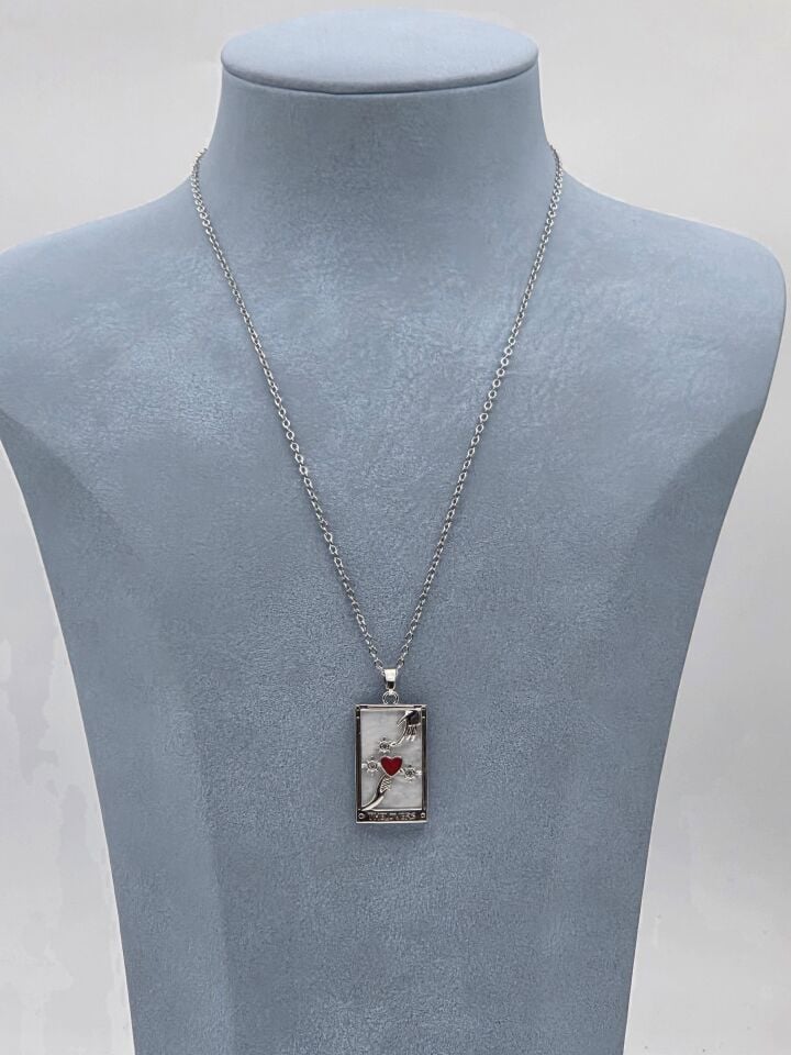 Tarot-Halskette aus Stahl, 45 cm // NECKLACE-6025