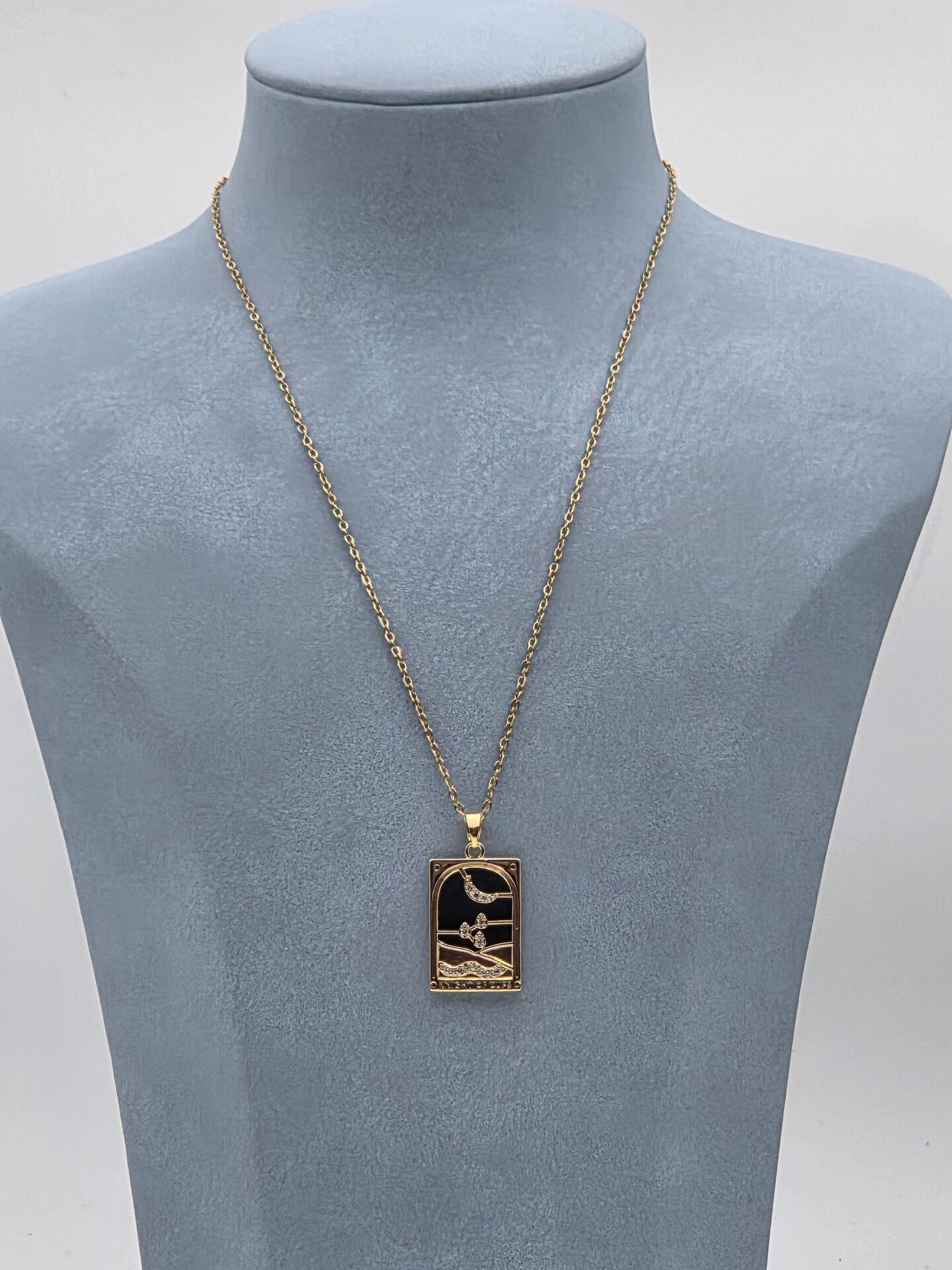 Tarot-Halskette aus Stahl, 45 cm // NECKLACE-6028
