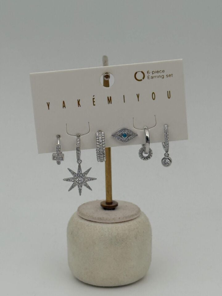 YAKEMIYOU 6'lı Set Küpe // ITHAL-3644