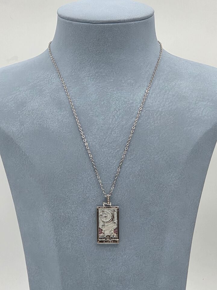 Stahl-Tarot-Halskette 45cm // NECKLACE-6029