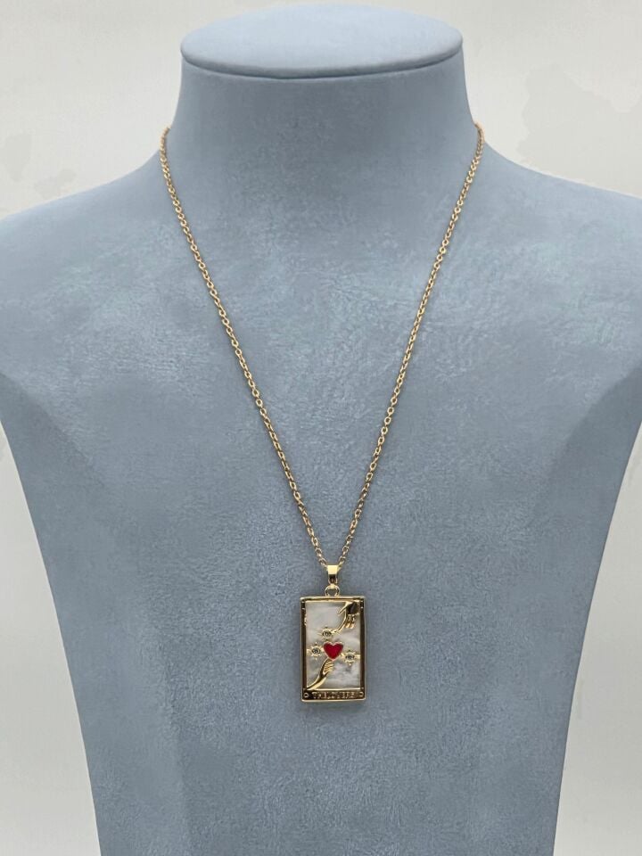 Tarot-Halskette aus Stahl, 45 cm // NECKLACE-6031