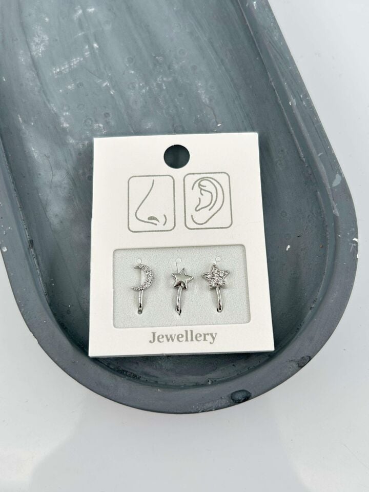 3'lü Delik Gerektirmeyen Piercing // PİER-014