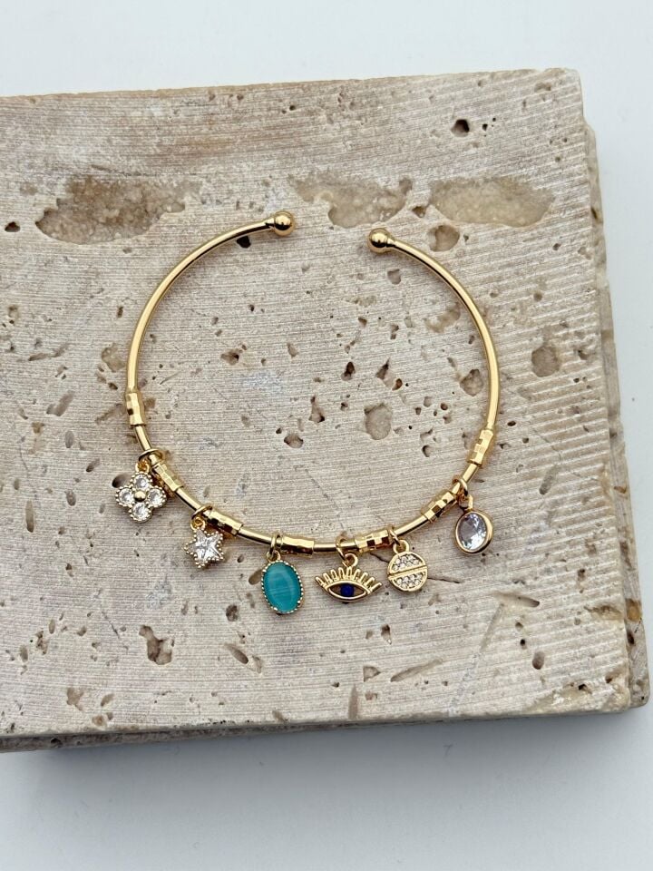 Çelik Charmlı Bileklik // KELEPCE-4213