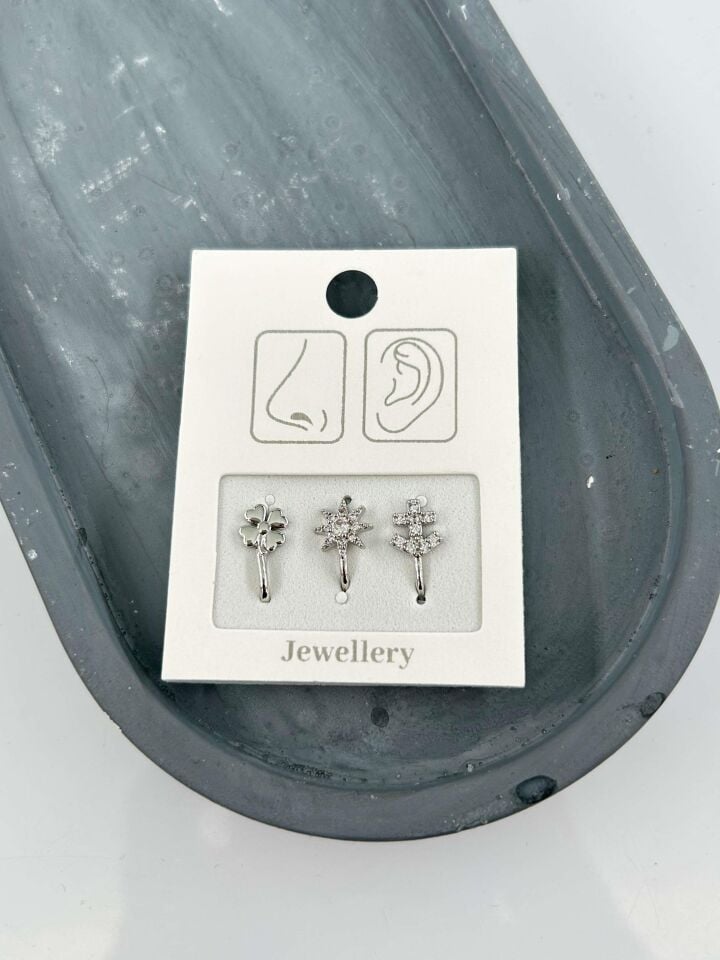 3'lü Delik Gerektirmeyen Piercing // PİER-016
