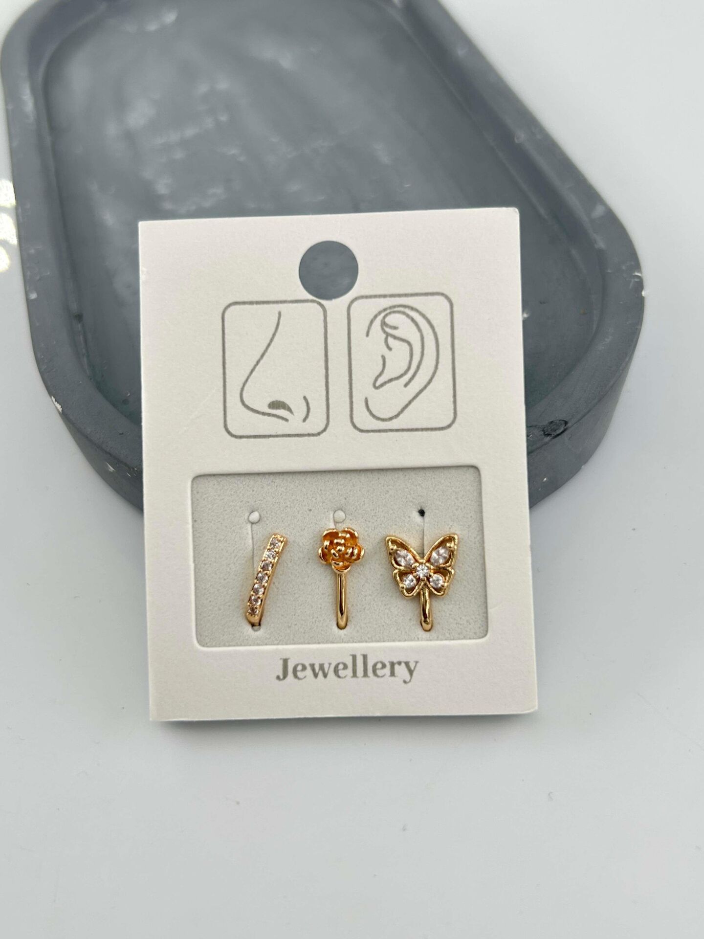 3'lü Delik Gerektirmeyen Piercing // PİER-017