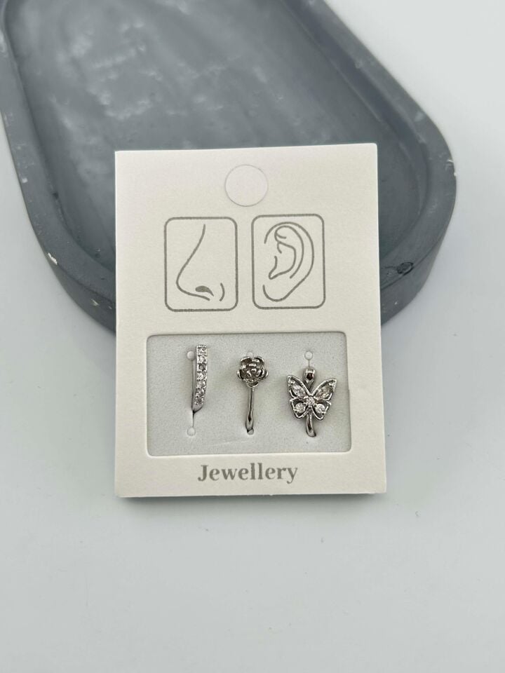 3'lü Delik Gerektirmeyen Piercing // PİER-018