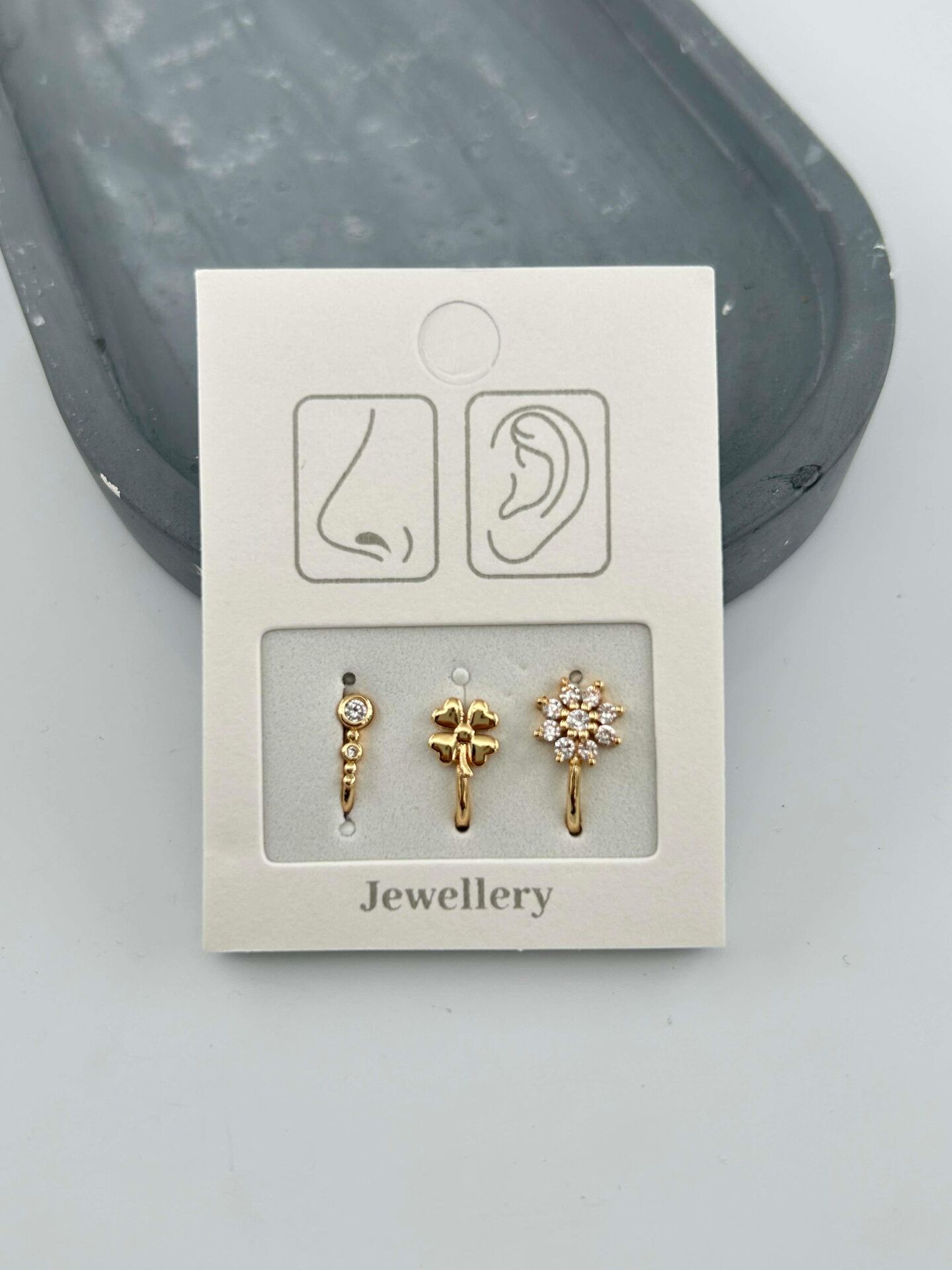 3'lü Delik Gerektirmeyen Piercing // PİER-019