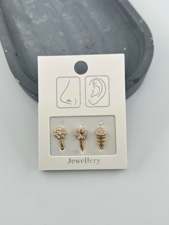 3'lü Delik Gerektirmeyen Piercing // PİER-020