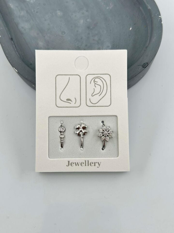 3'lü Delik Gerektirmeyen Piercing // PİER-022