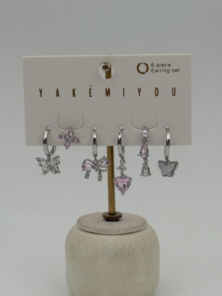 YAKEMIYOU 6'lı Set Küpe // ITHAL-3658