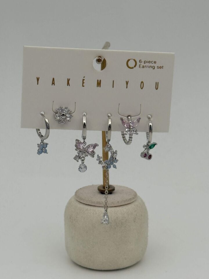 YAKEMIYOU 6'lı Set Küpe // ITHAL-3661