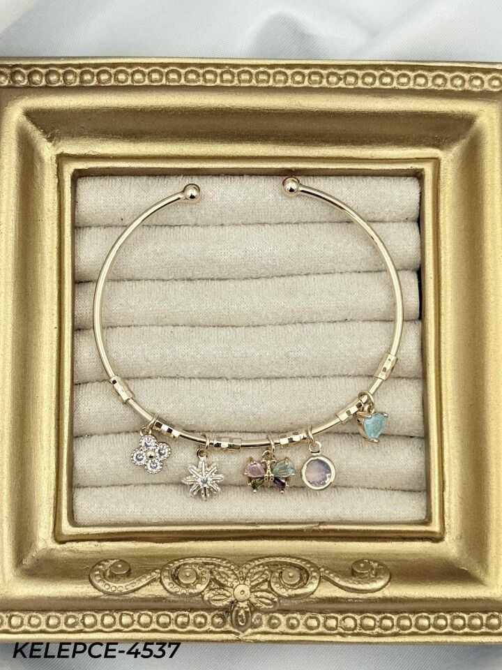 Çelik Charmlı Bileklik // KELEPCE-4537