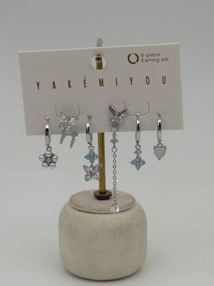 YAKEMIYOU 6'lı Set Küpe // ITHAL-3668