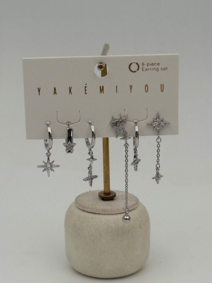 YAKEMIYOU 6'lı Set Küpe // ITHAL-3669