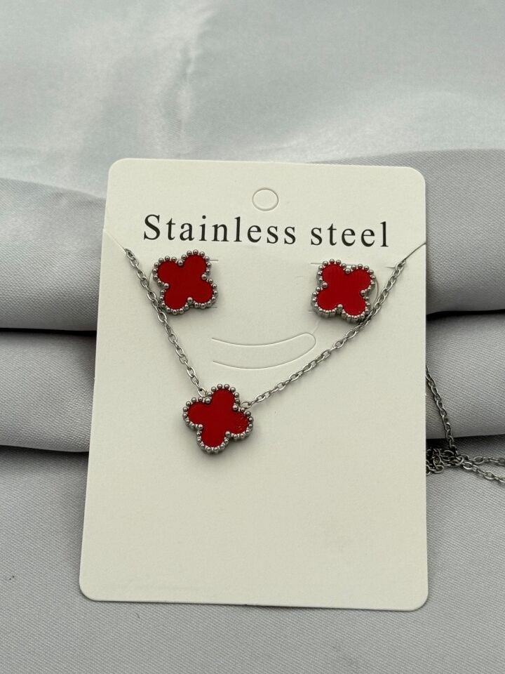 Steel Earring Necklace Set // NECKLACE-5393