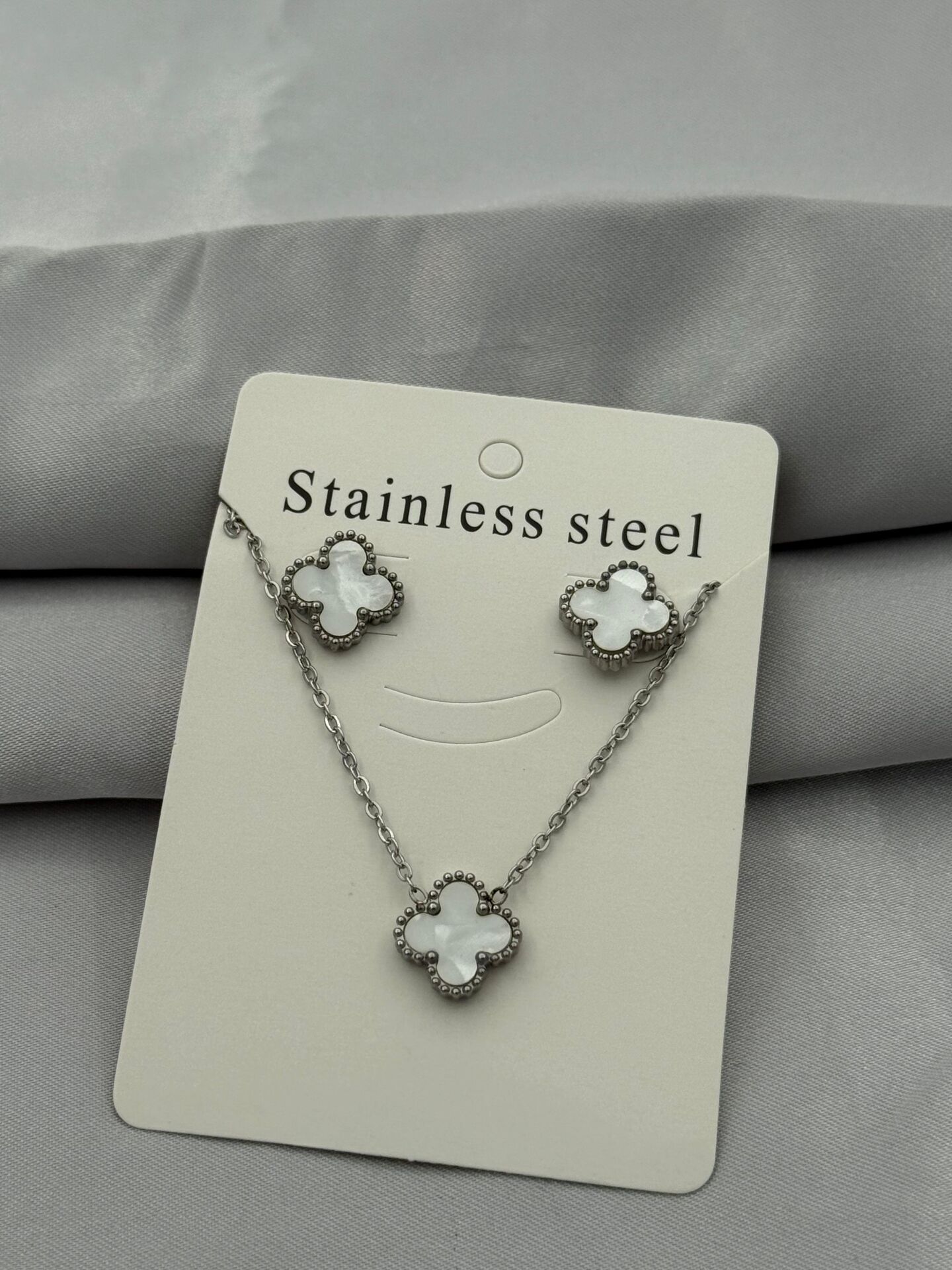Steel Earring Necklace Set // NECKLACE-5399
