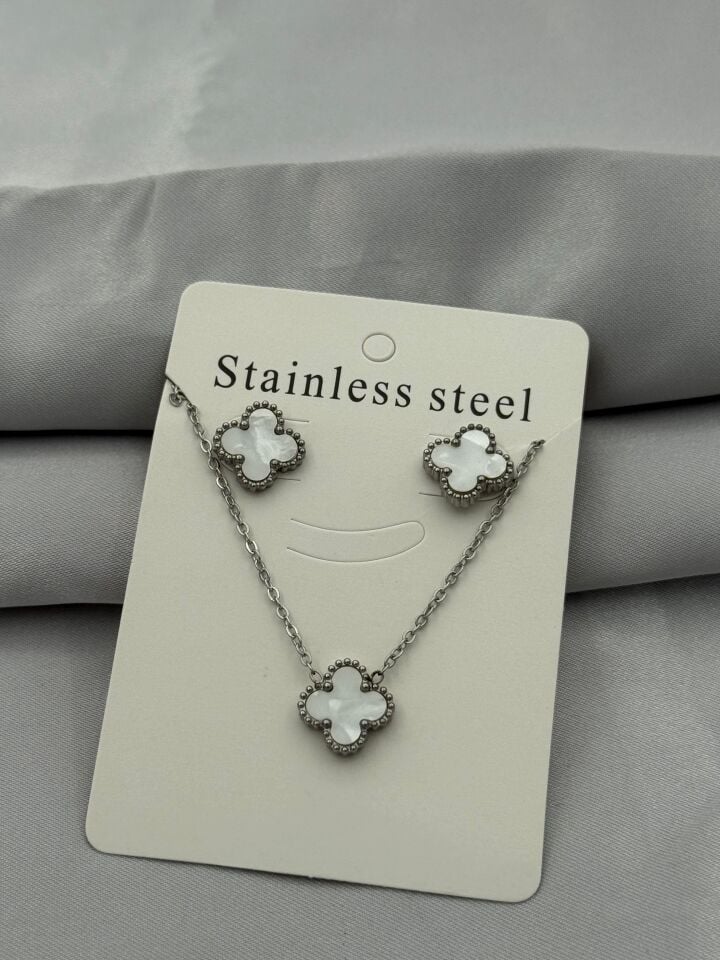 Steel Earring Necklace Set // NECKLACE-5399