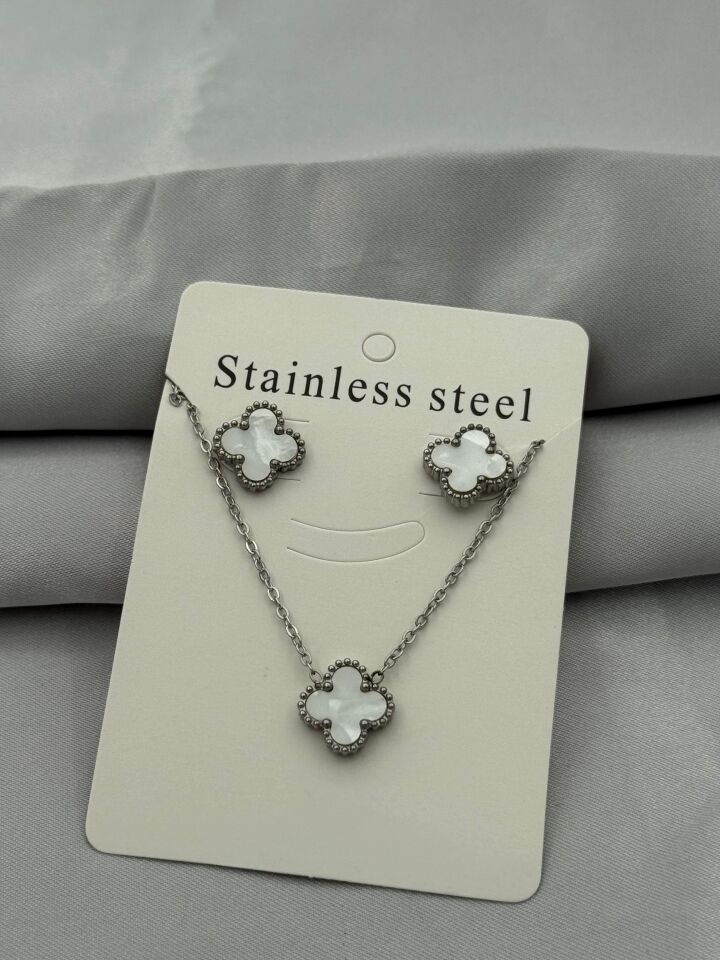 Steel Earring Necklace Set // NECKLACE-5399