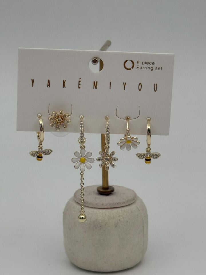 YAKEMIYOU 6'lı Set Küpe // ITHAL-3677