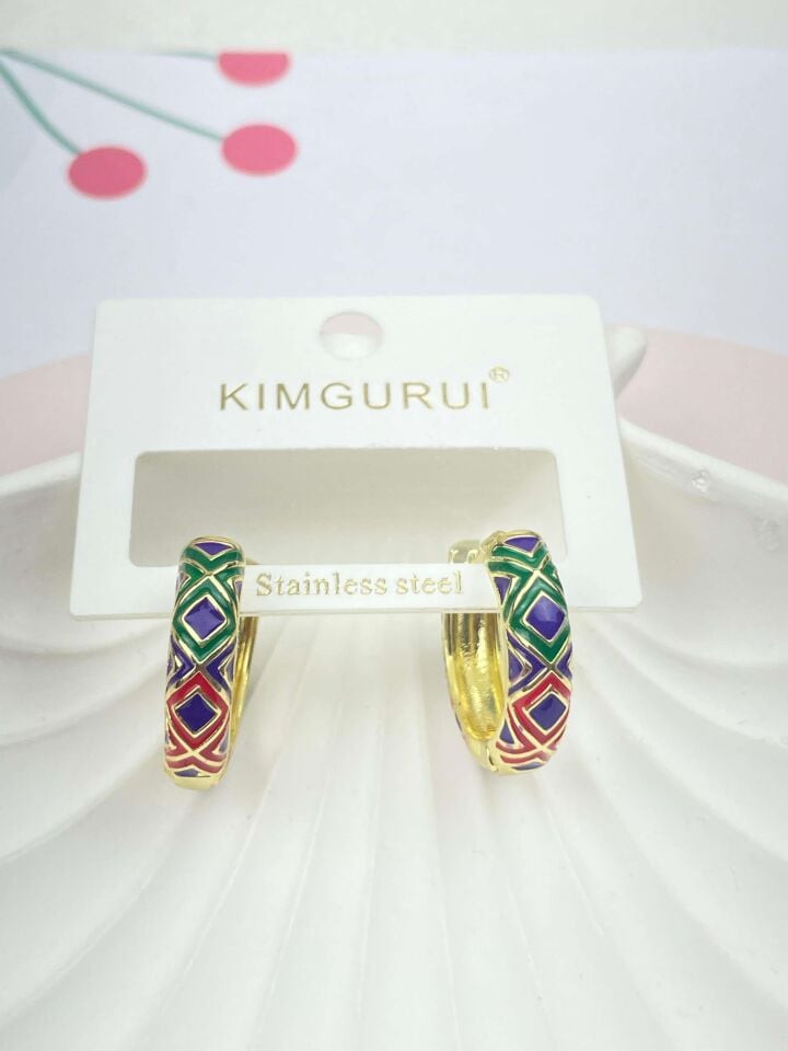 Çelik Mineli Küpe // KÜPE-2440