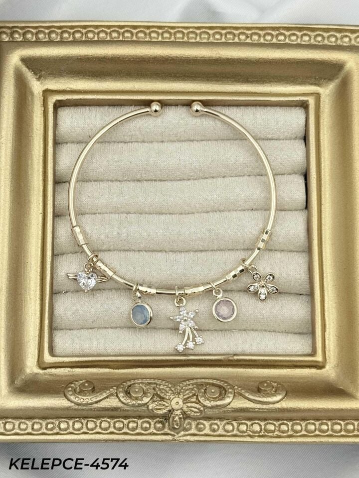 Çelik Charmlı Bileklik // KELEPCE-4574