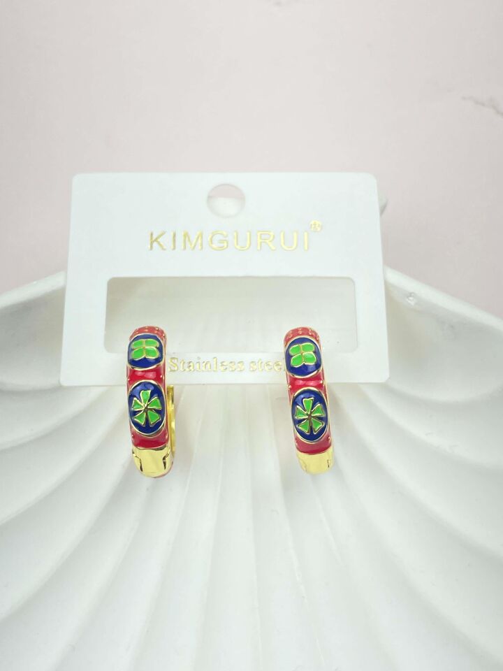 Çelik Mineli Küpe // KÜPE-2448