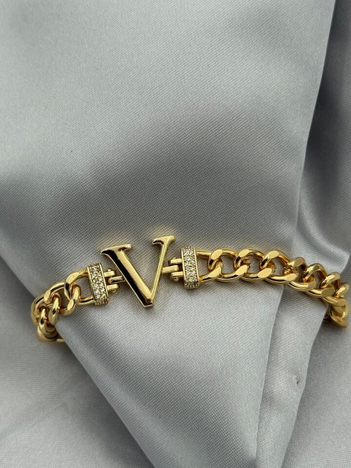 Steel Letter Bracelet // WRIST-5479