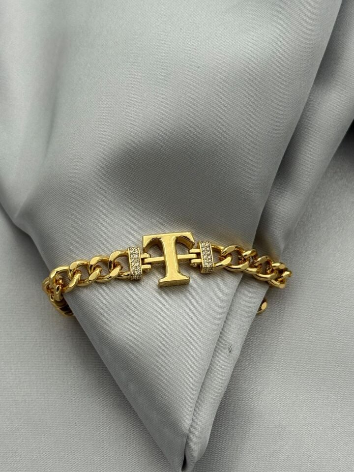 Steel Letter Bracelet // WRIST-5496