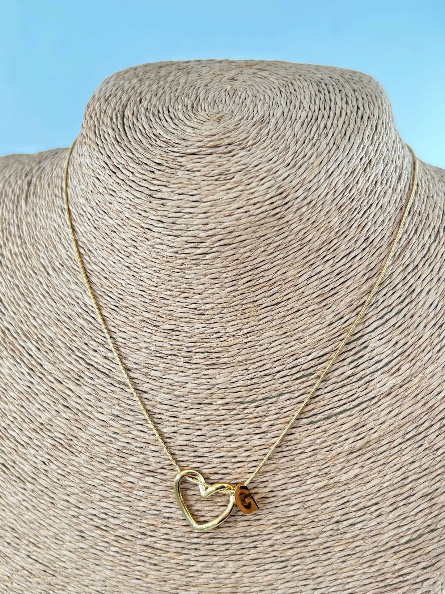 Çelik Gold Harf Kolye 45cm (G) // KOLYE-4520