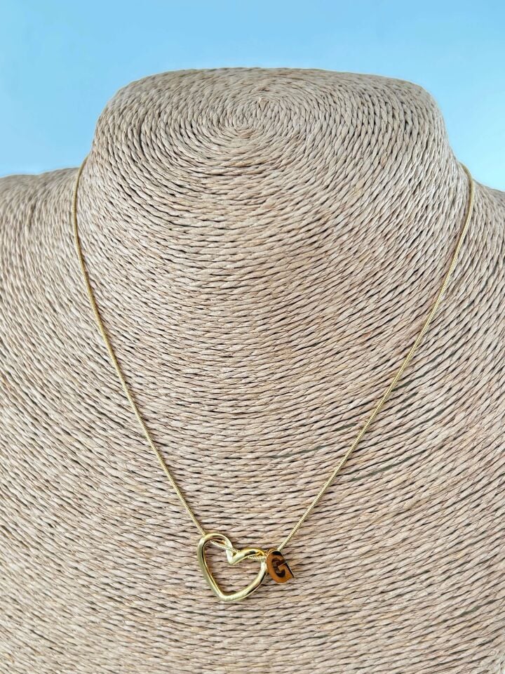 Çelik Gold Harf Kolye 45cm (G) // KOLYE-4520