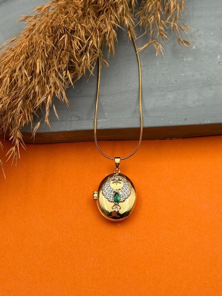 Stahl-Cover-Halskette 45cm // NECKLACE-5528