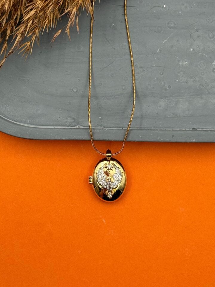 Steel Cover Necklace 45cm // NECKLACE-5529