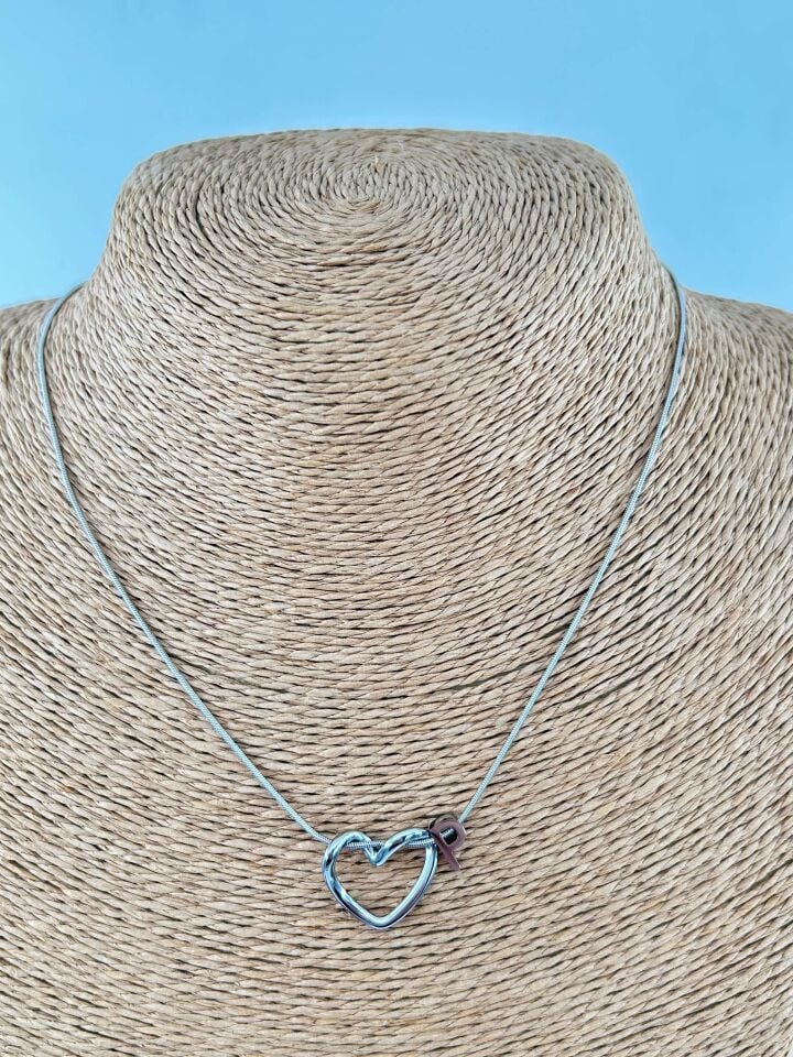Çelik Silver Harf Kolye 45cm (P) // KOLYE-4543