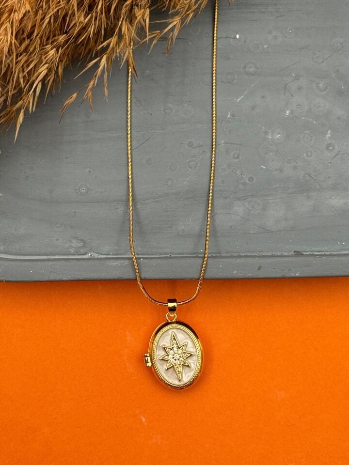 Steel Cover Necklace 45cm // NECKLACE-5530