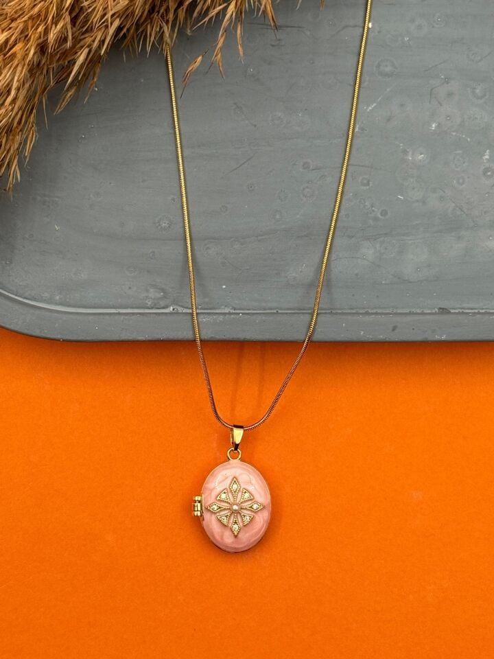 Stahl-Cover-Halskette 45cm // NECKLACE-5531