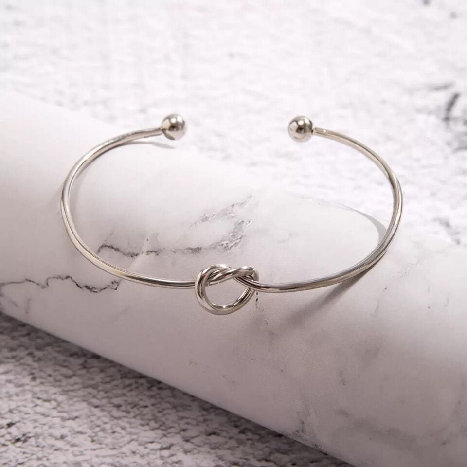 Çelik Silver Düğüm Bileklik  // KELEPCE-4034