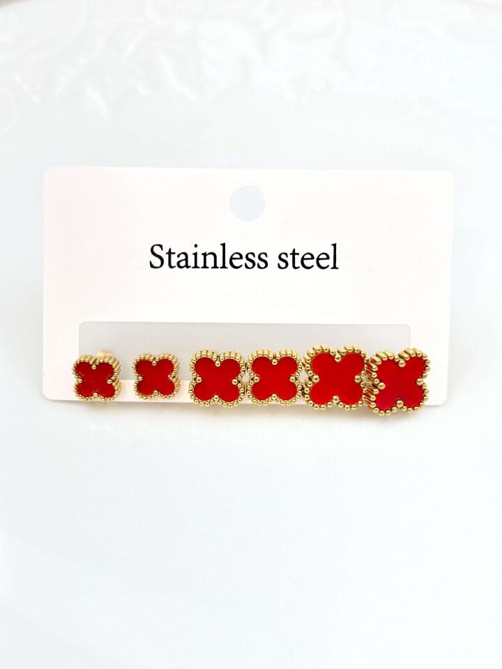 Steel 6-Piece Earrings // EARRINGS-2784-A