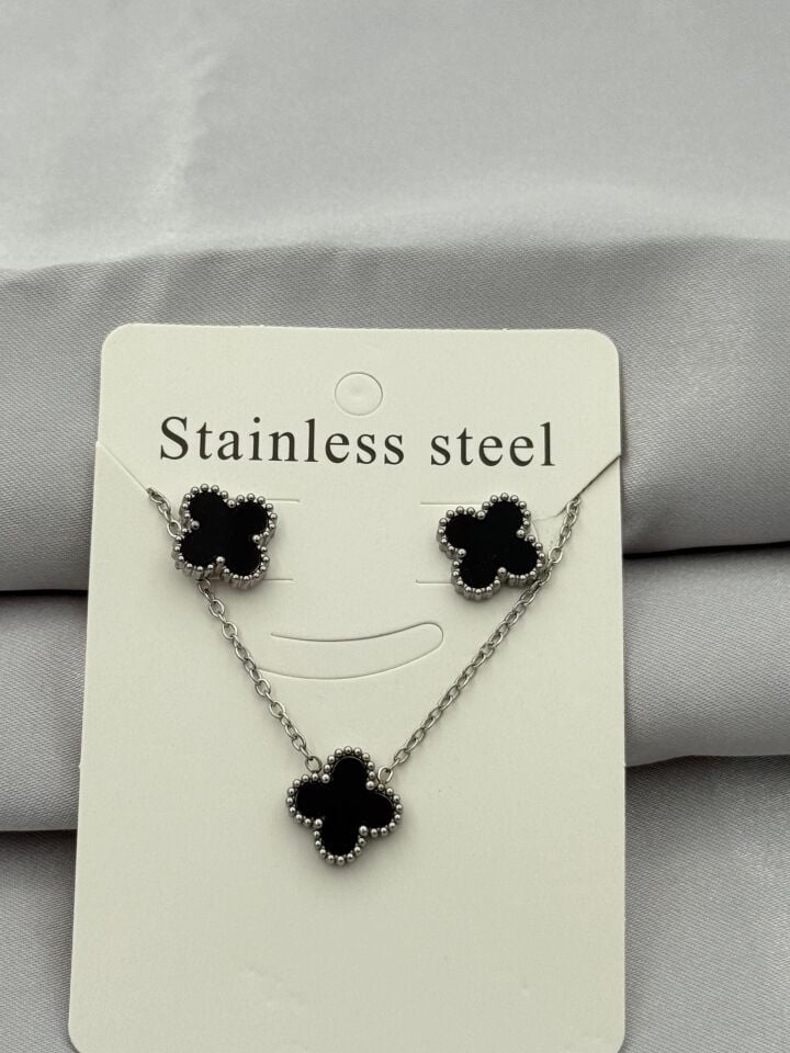 Steel Earring Necklace Set // NECKLACE-5396