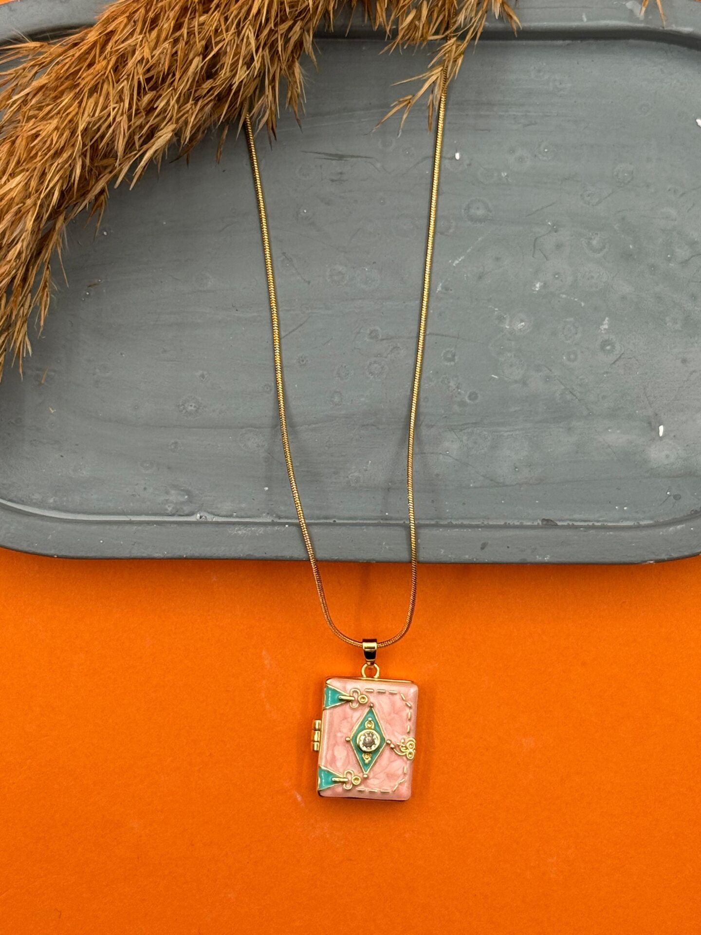 Çelik Kapaklı Kolye 45cm // KOLYE-5537